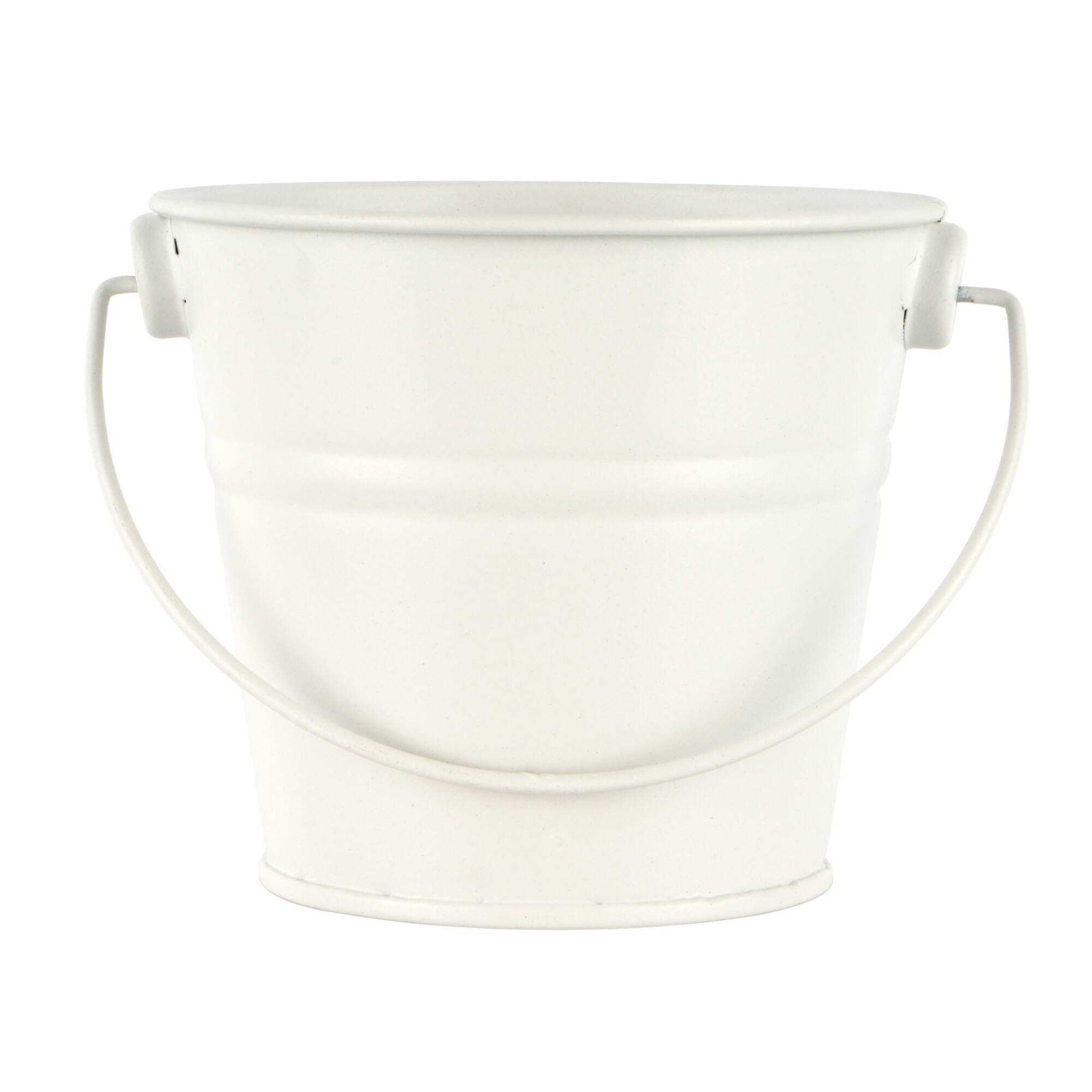 3" White Metal Buckets by Celebrate It™, 5ct.